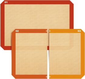 Bakingmat-1 Jacyaos 3 Pcs Silicone Baking Mat Reusable Supplies Non-stick Macaron
