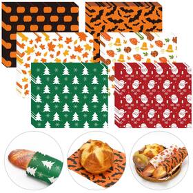 J2208 Jarthenaamcs 240pcs Fall Wax Paper Leaves Pumpkin Santa Bat Deli Papers 6 Des J2208 Jarthenaamcs 240pcs Fall Wax Paper Leaves Pumpkin Santa Bat Deli Papers 6 Des