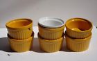 Jb7624 Unknownn Custard Ceramic Ramekins Cups Gold White Small