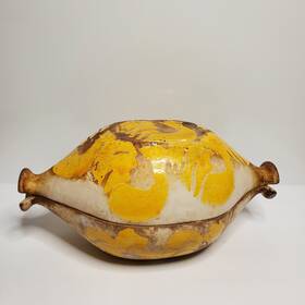 1971ff Jean Cartier C-50b Beauceware Cocotte Roaster Canada Yellow Chicken Used