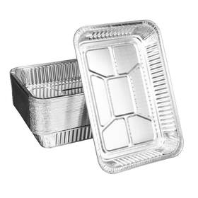 Xzh-913-30 Jiejie Aluminum Pans 12.2 8.5 2in 30 Pack Disposable Foil For Baking Roasting Steam