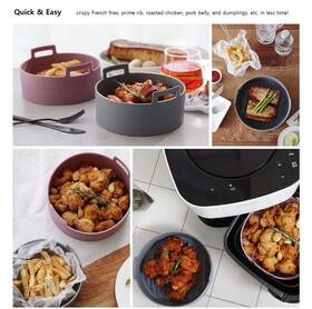 Jne 619438711046 Premium Air Fryer Silicone Pot Bowl Basket 3 To 5 Quart Food Safe Fryers Oven Grey Jne 619438711046 Premium Air Fryer Silicone Pot Bowl Basket 3 To 5 Quart Food Safe Fryers Oven Grey