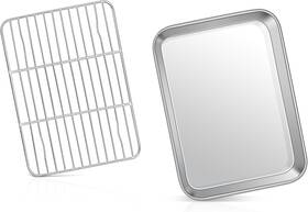 Joyfair 744759292070 Baking Sheet Pan With Rack Set Stainless Steel Toaster Oven Pans Tray