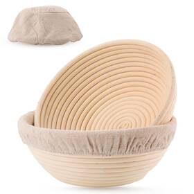 K123001b Joyyy Sourdough Bread Proofing Baskets Round 8.5 Inch Set Of 2