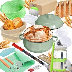 Julktlli 607602326684 Sourdough Bread Baking Supplies With Pot Complete Starter Kit