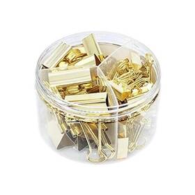 Ym-wjn02 Kangbai Gold Binder Clips Paper Clamps Assorted Sizes Set Small Medium Large For Ym-wjn02 Kangbai Gold Binder Clips Paper Clamps Assorted Sizes Set Small Medium Large For