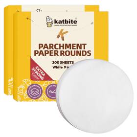 Katbite 727523221766 9 Inch 400pcs Parchment Paper Rounds Round For Cake Baking