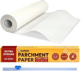 Katbite 744110917680 Heavy Duty Parchment Paper Roll For Baking 15 In X 210 Ft 260 Sq.ft Ba
