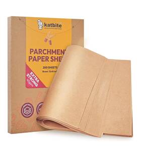 Katbite 744759687395 200pcs 12x16 In Unbleached Parchment Paper For Baking Precut