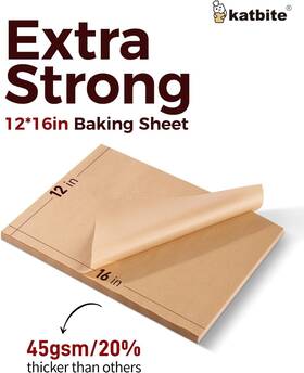 8569 Katbite 200pcs 12x16 Inch Unbleached Parchment Paper Sheets Heavy Duty Precut 8569 Katbite 200pcs 12x16 Inch Unbleached Parchment Paper Sheets Heavy Duty Precut