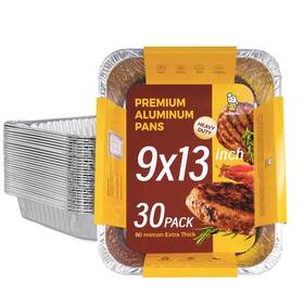 Apnl091330 Katbite Heavy Duty 9x13 Aluminum Pans 30-pack - Premium Disposable Deep Steam Apnl091330 Katbite Heavy Duty 9x13 Aluminum Pans 30-pack - Premium Disposable Deep Steam