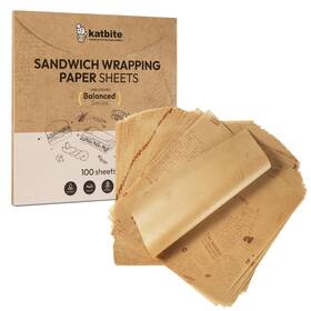 Au-ksb40-12x12-100 Katbite 100pcs 12 In Food Wrapping Paper New Pattern Heavy Duty Deli Greasepr