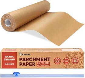 Jz-3029roll Katbite Unbleached Parchment Paper Roll For Baking 12in X 262ft 260 Sq.ft Heavy Duty &
