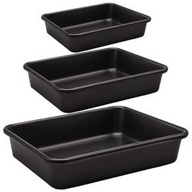 Z004001 Kazozobi 3-pack Roasting Pan Set Nonstick Baking Tray Rectangular Bakeware For O Z004001 Kazozobi 3-pack Roasting Pan Set Nonstick Baking Tray Rectangular Bakeware For O
