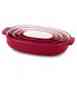 Kblr04nser Bakeware 4 Ceramic Piece Red Nesting Kitchenaid Set Empire