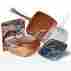 Kc15056-09000 Tristar Products Inc Copper Pan Set 5 Piece Kitchen Bottom Cooking Lids Square Stovetop Oven Tools 752356814984