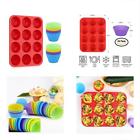 Kd083 Silicone Muffin Cupcake Pans With Pack Reusable Liners Baking Cups