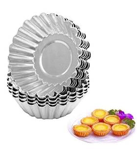 Kddom 795261091965 10 Pcs Stainless Steel Mini Tart/pie Pans Reusable Tartlet Cupcake Baking Mold