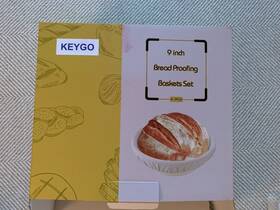 X0042yqmtj Keygo Bread Proofing Basket Set 9 Inch Round Sourdough Banneton New