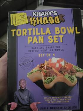 Khb07004 Khaby Lame New Khabys Khasa Tortilla Bowl Pan Set Easy To Use Of 4
