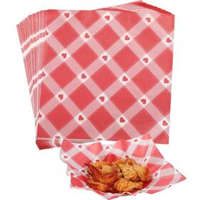 95fyz-100xxgz2 Kikisml 100 Pcs Deli Paper Sheets 12 Inch Lovers Day Premium Food Basket Liner