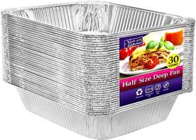 8812 Kingzak Aluminum Pans Half Size 9x13 Extra Heavy Duty Disposable Foil For Baking