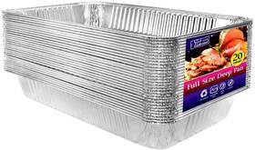 8818 Kingzak Aluminum Deep Foil Pans Full Size Large Disposable Roasting And Baking Pan 21 Inch X1