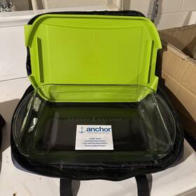 Kitchen Classics Anchor Hocking 896126001843 9x13 3 Pc Baking Dish With Lid And Insulated Tote