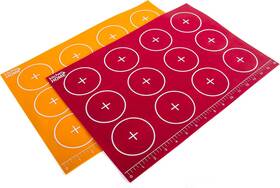 11.625 Kitchen Home Kh-203 Silicone Baking Mats - Set X 16.5 Inches Red Orange