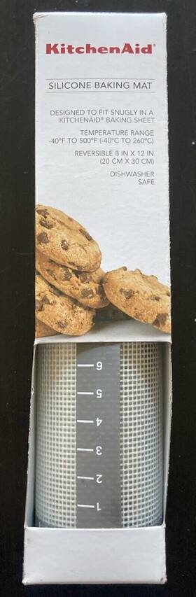 Kitchenaid 024131458509 Kitchen Aid Silicone Baking Mat - 8 Inch X 12 Up To 500 Degrees White And Grey