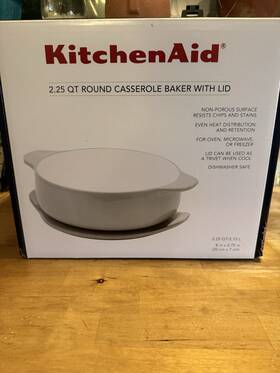 Kq996bkpi Kitchenaid Vitrified Stoneware Round Casserole Baker With Lid 2.25 Quart-green Kq996bkpi Kitchenaid Vitrified Stoneware Round Casserole Baker With Lid 2.25 Quart-green