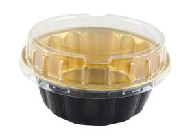 Kitchendance.com 780392056440 8 Oz Disposable Round Aluminum Foil Pan With Snap-on Plastic Lid
