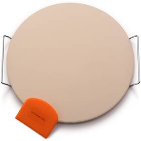 Kitchenstar 742488646263 16 Inch Pizza Stone For Oven And Grill With Handles - Natural Cordierite Baking Sto