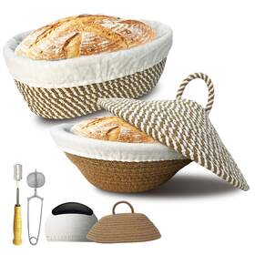 Kmiyivi 654370978089 Sourdough Banneton Bread Proofing Basket Cotton Rope Bowl Oval Br Kmiyivi 654370978089 Sourdough Banneton Bread Proofing Basket Cotton Rope Bowl Oval Br