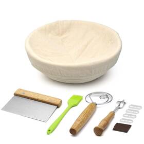 Komlyar 658359335399 Banneton Bread Proofing Basket 9 Inch Round Sourdough Starter Kit For Baking Fer