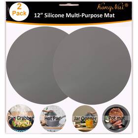 Kongnai 661918715273 Silicone Baking Mat 12 Inch Non Stick Microwave Turntable For Gray