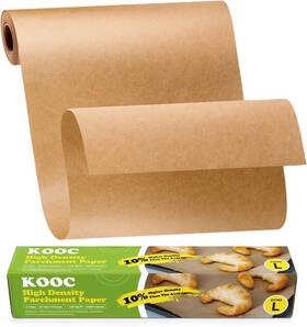 Kooc 705353340260 Premium 100-feet Parchment Paper Roll - 12-inch Width Non-stick Unbleache Kooc 705353340260 Premium 100-feet Parchment Paper Roll - 12-inch Width Non-stick Unbleache