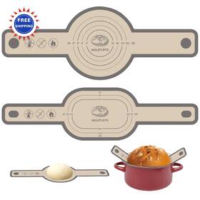 Koolstuffs 710436739619 Silicone Bread Sling Oval And Round 2 Pcs Nonstick Reusable Baking