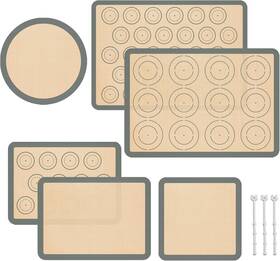Koolstuffs 730377809783 Silicone Baking Mat Set Of 6 Mats For Sheets Non Stick