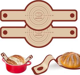 Cbd-2 Koolstuffs Silicone Bread Sling For Dutch Oven 2 Pcs Red Non-stick And Reusable Baking