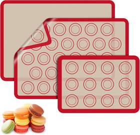 Msbm-01 Koolstuffs Macaron Silicone Baking Mats 3 Pcs Non Stick Macaroon Mat For Macarons