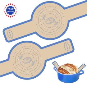 Sbs-2pr Koolstuffs Silicone Bread Sling 2pcs Round Dutch Oven Sourdough Baking Non-stick Easy