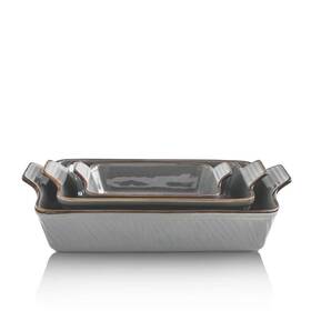 Grey2 Koov Bakeware Set Ceramic Baking Dish Rectangular Casserole Lasa