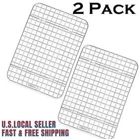 11252020-242508 Korcci 2pk Stainless Steel Cooling Racks For Cooking And Baking Oven-safe - 8.2 Inch X 11.8