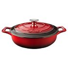 La Cuisine Lc 3100 Saute 3.75 Qt Cast Iron Casserole Red 813254020546
