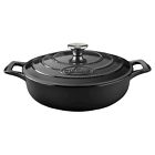 3140 La Cuisine Lc Saute 3.75 Qt Cast Iron Casserole Black 813254020577