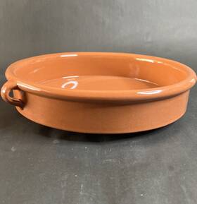 Cazuela-12.8 La Tienda Cazuela-12 Terra Cotta Inch Spanish Clay Dish Oven And Stovetop Safe New