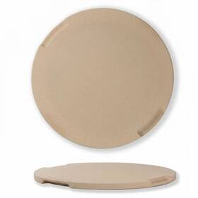 Laifucam 445024490476 Round Beige Pizza Baking And Grilling Stone With Double-faced Built-in Handles F