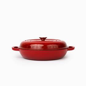 Larder & Vine 810285031701 And Enameled Cast Iron Braiser With Lid Casserole Dish