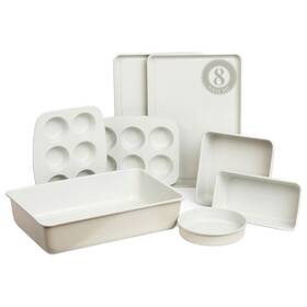Larder & Vine 810285031954 8-piece Bakeware Set Non-stick Baking With Ceramic Finish Pfas Pfoa
